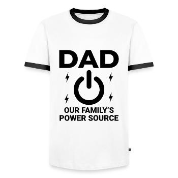 Elektriker Vater Elektrotechniker Ingenieur - Männer Kontrast-T-Shirt - Weiß/Schwarz - Vorne - AI Model Female 172 light (172cm) & AI Model Male 178 dark (178cm)