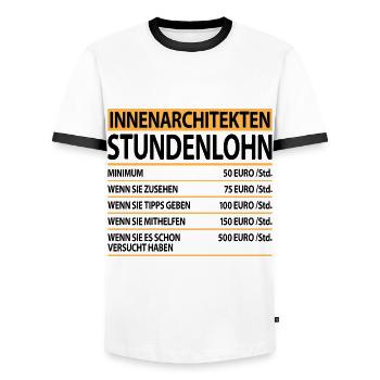 Innenarchitekten Innenarchitektur Lustige Spruch - Männer Kontrast-T-Shirt - Weiß/Schwarz - Vorne - AI Model Female 172 light (172cm) & AI Model Male 178 dark (178cm)