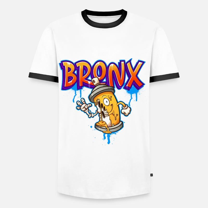 Bronx Graffiti - Men's Ringer Shirt - white/black