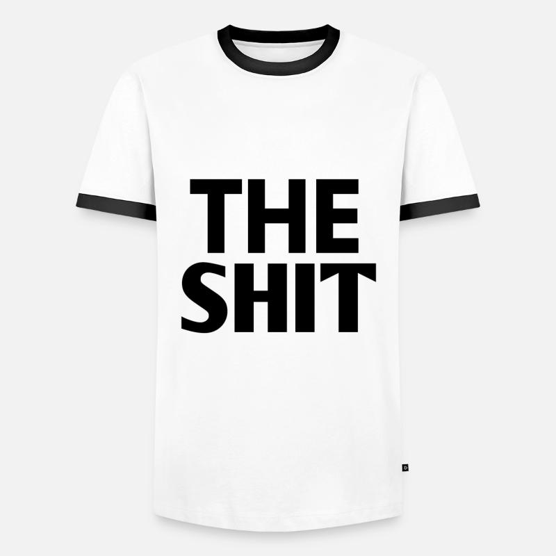 THE SHIT - Men's Ringer Shirt - white/black