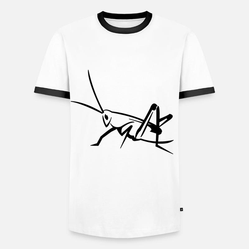 grasshopper - Men's Ringer Shirt - white/black