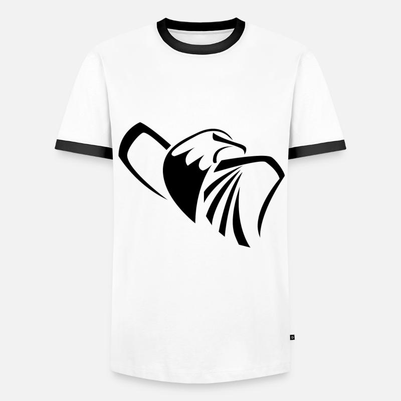 eagle - Men's Ringer Shirt - white/black