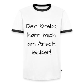 Kampf gegen Krebs - Männer Kontrast-T-Shirt - Weiß/Schwarz - Vorne - AI Model Female 172 light (172cm) & AI Model Male 178 dark (178cm)