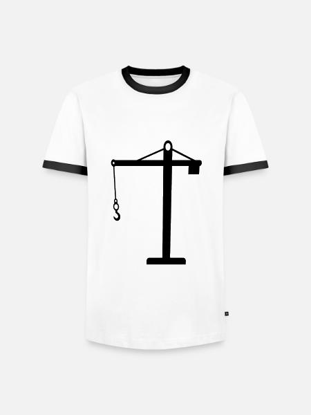 crane - Men's Ringer Shirt - white/black