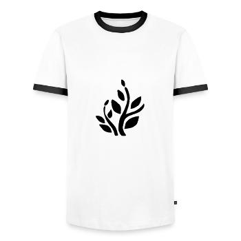 Plant Garden Natural Gardener Leaf Eco Green Organic - Men's Ringer Shirt - white/black - Front - AI Model Female 172 light (172cm) & AI Model Male 178 dark (178cm)