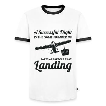RC Model Planes Airplane Aircraft Pilot Funny Gift - Men's Ringer Shirt - white/black - Front - AI Model Female 172 light (172cm) & AI Model Male 178 dark (178cm)
