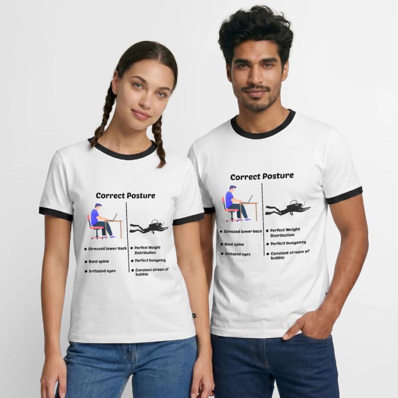 Scuba Diving Diver Computer Engineer Programmierer Männer Kontrast-T-Shirt