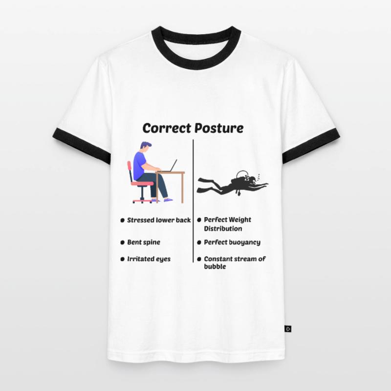 Scuba Diving Diver Computer Engineer Programmierer Männer Kontrast-T-Shirt