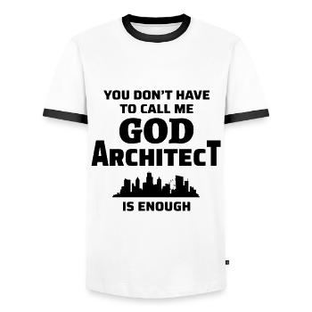 Architect Architecture Student Architectural Funny - Men's Ringer Shirt - white/black - Front - AI Model Female 172 light (172cm) & AI Model Male 178 dark (178cm)