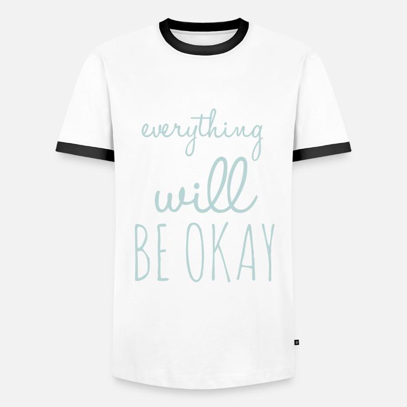 Alles wird gut Optimismus - Männer Kontrast-T-Shirt - undefined