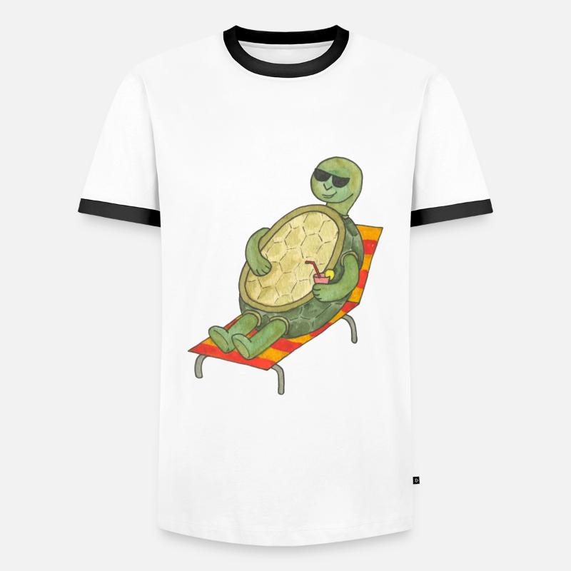 Chill Toad - Men's Ringer Shirt - white/black