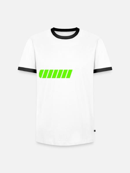 Fluglotse Loading Ladebalken - Männer Kontrast-T-Shirt - Weiß/Schwarz