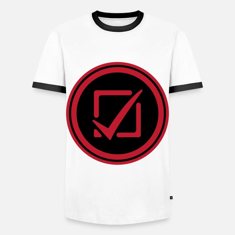 Tick the box - Men's Ringer Shirt - white/black
