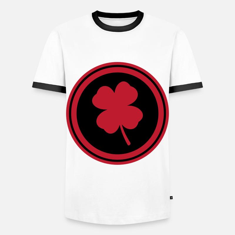 Clover Symbol - Men's Ringer Shirt - white/black