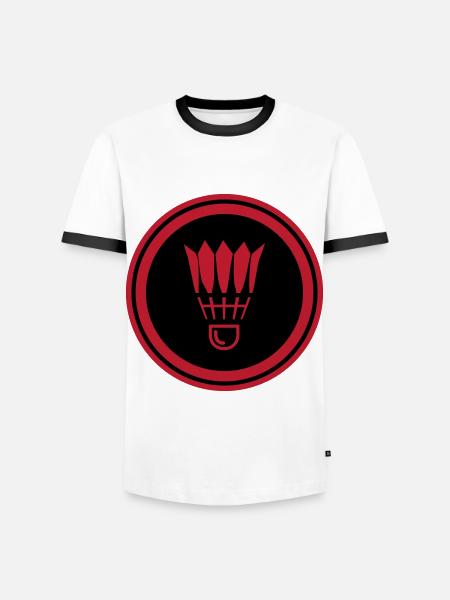 Badminton Symbol - Men's Ringer Shirt - white/black