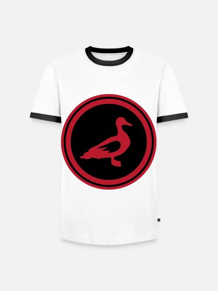 Duck animal - Men's Ringer Shirt - white/black