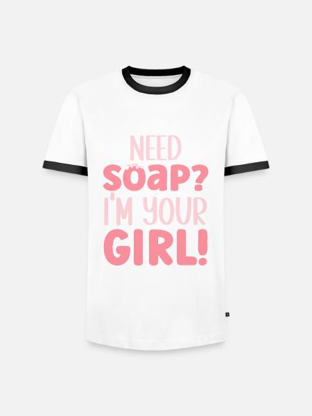 Soapmaker Soapmaking - Men's Ringer Shirt - white/black