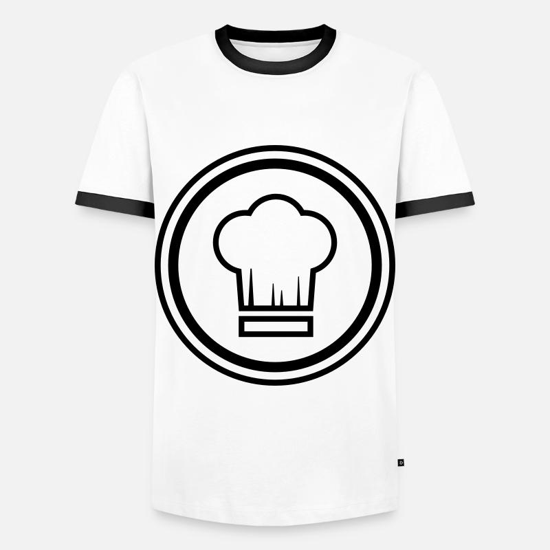 Chef's Hat Chef Chef Icon - Men's Ringer Shirt - white/black