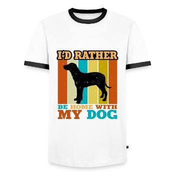 Grand Anglo Francais Blanc Et Noir Dog Lover - Men's Ringer Shirt - white/black - Front - AI Model Female 172 light (172cm) & AI Model Male 178 dark (178cm)