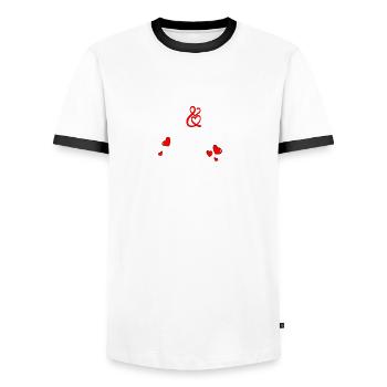 Vater und Tochter fürs Leben, Familienliebesgeschenk - Männer Kontrast-T-Shirt - Weiß/Schwarz - Vorne - AI Model Female 172 light (172cm) & AI Model Male 178 dark (178cm)