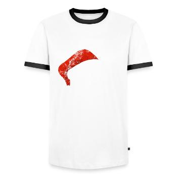 Merry christmas Noël - Men's Ringer Shirt - white/black - Front - AI Model Female 172 light (172cm) & AI Model Male 178 dark (178cm)