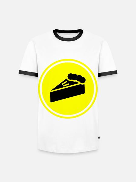 cake cheesecake - Men's Ringer Shirt - white/black