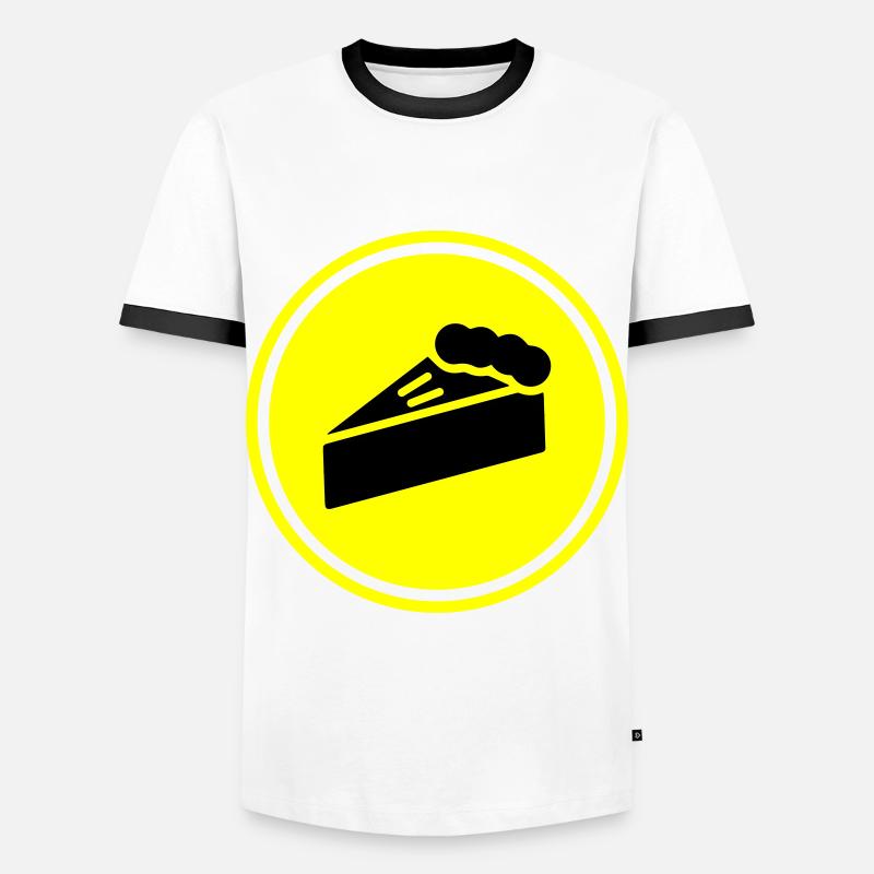 cake cheesecake - Men's Ringer Shirt - white/black
