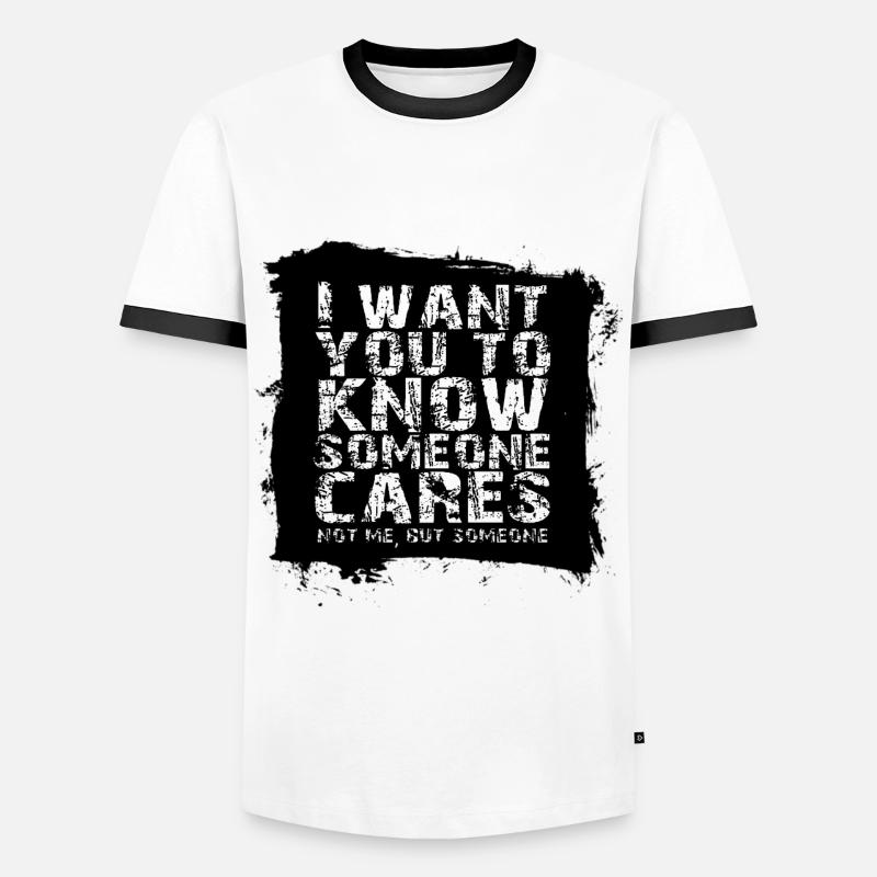 ADHD - Men's Ringer Shirt - white/black
