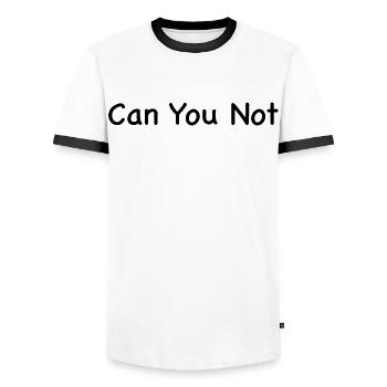 Can you not - T-shirt contrasté Homme - blanc/noir - Devant - AI Model Female 172 light (172cm) & AI Model Male 178 dark (178cm)