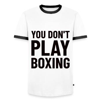 Boxkämpfer, Boxsport, Boxen Geschenkidee - Männer Kontrast-T-Shirt - Weiß/Schwarz - Vorne - AI Model Female 172 light (172cm) & AI Model Male 178 dark (178cm)