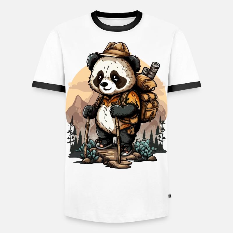Bahnbrechend - Männer Kontrast-T-Shirt - Weiß/Schwarz