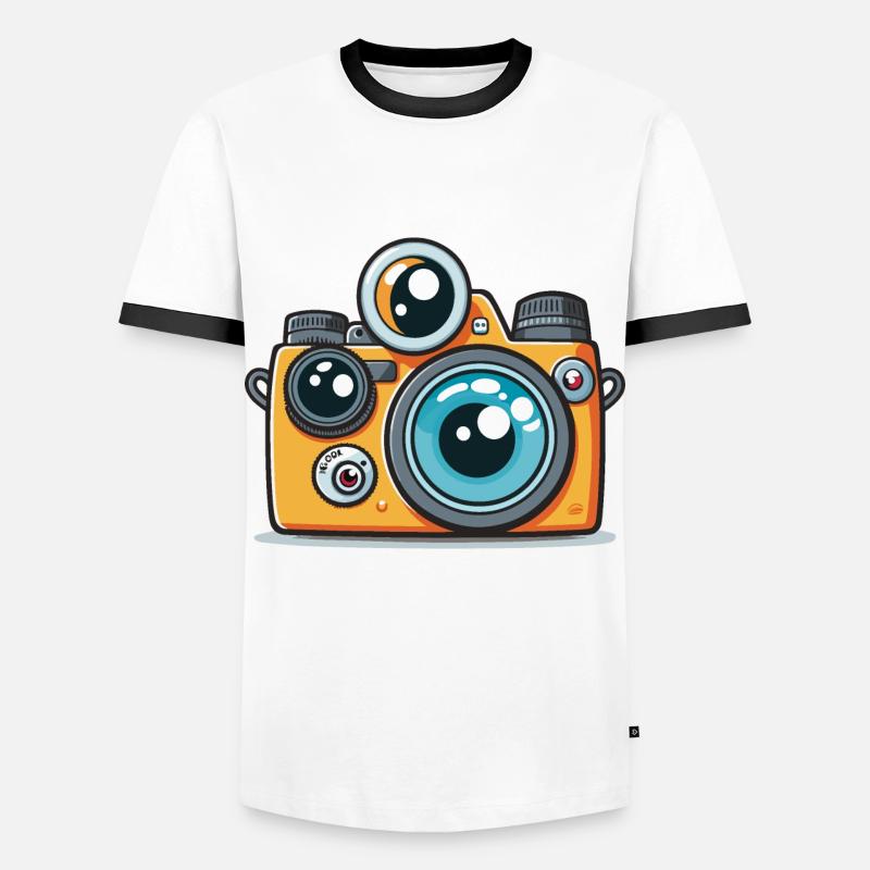 Der Entdecker - Männer Kontrast-T-Shirt - Weiß/Schwarz