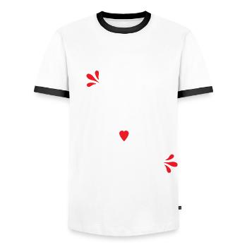 Hochzeitstag 20 Jahre verheiratet seit 20 Jahren - Männer Kontrast-T-Shirt - Weiß/Schwarz - Vorne - AI Model Female 172 light (172cm) & AI Model Male 178 dark (178cm)