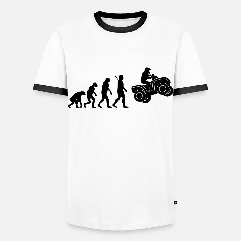 Evolution Quad Racer - T-shirt contrasté Homme - blanc/noir