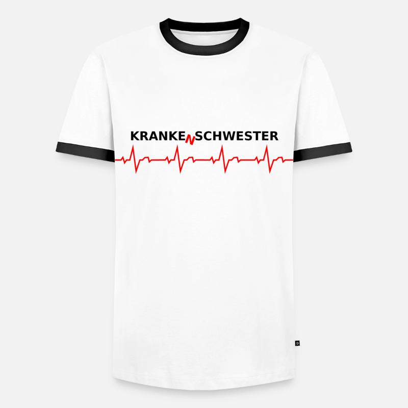 Krankenschwester kranke Schwester - Männer Kontrast-T-Shirt - Weiß/Schwarz