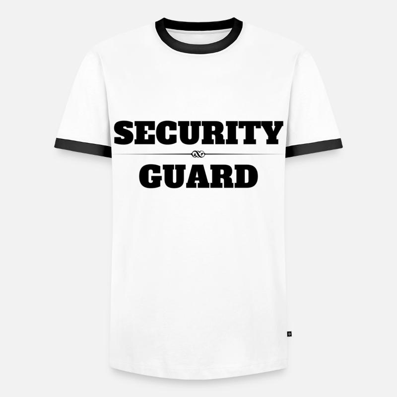 Security Guard - Men's Ringer Shirt - white/black