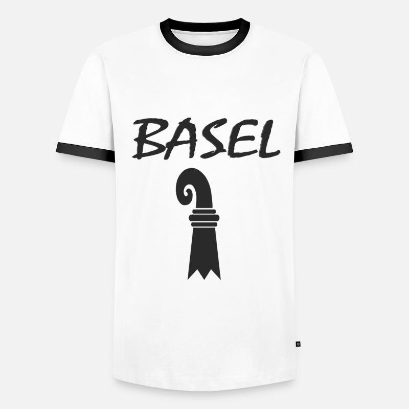 Baselerstab - Men's Ringer Shirt - white/black