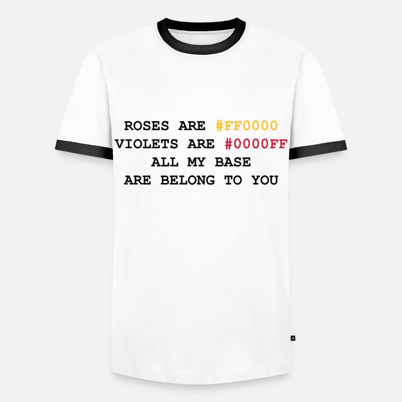 NERD HUMOR: Liebesbrief - Männer Kontrast-T-Shirt - Weiß/Schwarz