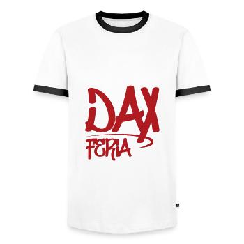 DAX Feria - T-shirt contrasté Homme - blanc/noir - Devant - AI Model Female 172 light (172cm) & AI Model Male 178 dark (178cm)