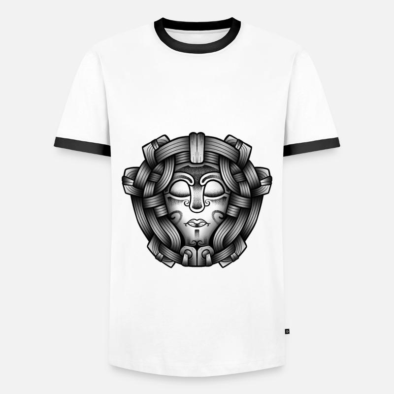 Valkyrie art - Men's Ringer Shirt - white/black