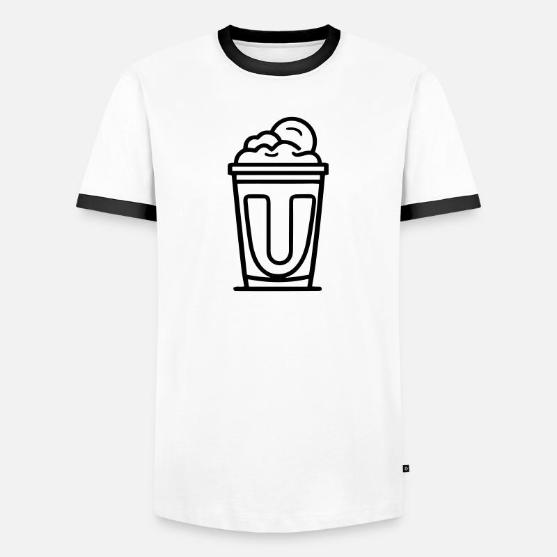 milkshake - Men's Ringer Shirt - white/black