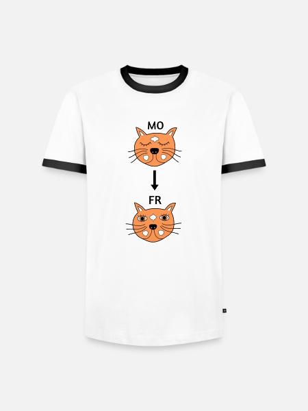 Monday to Friday - Men's Ringer Shirt - white/black