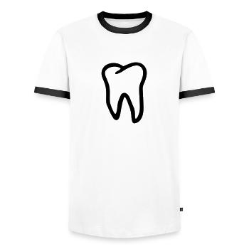Dent - T-shirt contrasté Homme - blanc/noir - Devant - AI Model Female 172 light (172cm) & AI Model Male 178 dark (178cm)
