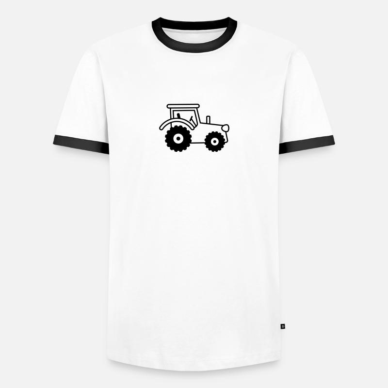 tractor - Männer Kontrast-T-Shirt - Weiß/Schwarz