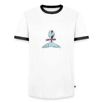 Let's go, Baby | Animal Fashion - Männer Kontrast-T-Shirt - Weiß/Schwarz - Vorne - AI Model Female 172 light (172cm) & AI Model Male 178 dark (178cm)