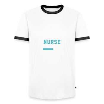 Vintage Nurse School Future Nurse Practitioner - Männer Kontrast-T-Shirt - Weiß/Schwarz - Vorne - AI Model Female 172 light (172cm) & AI Model Male 178 dark (178cm)