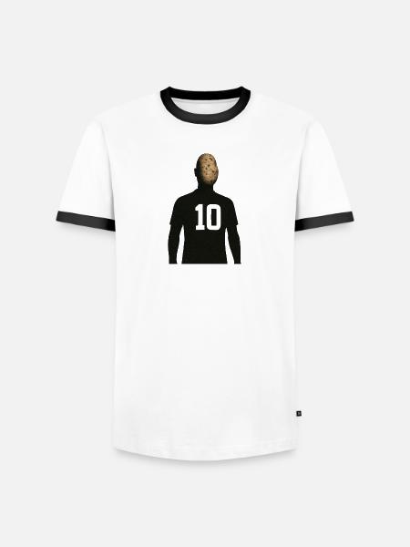 Footballer - Men's Ringer Shirt - white/black