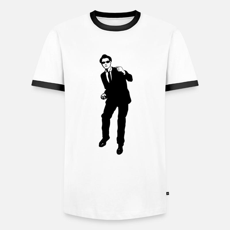 ska dancer - Men's Ringer Shirt - white/black