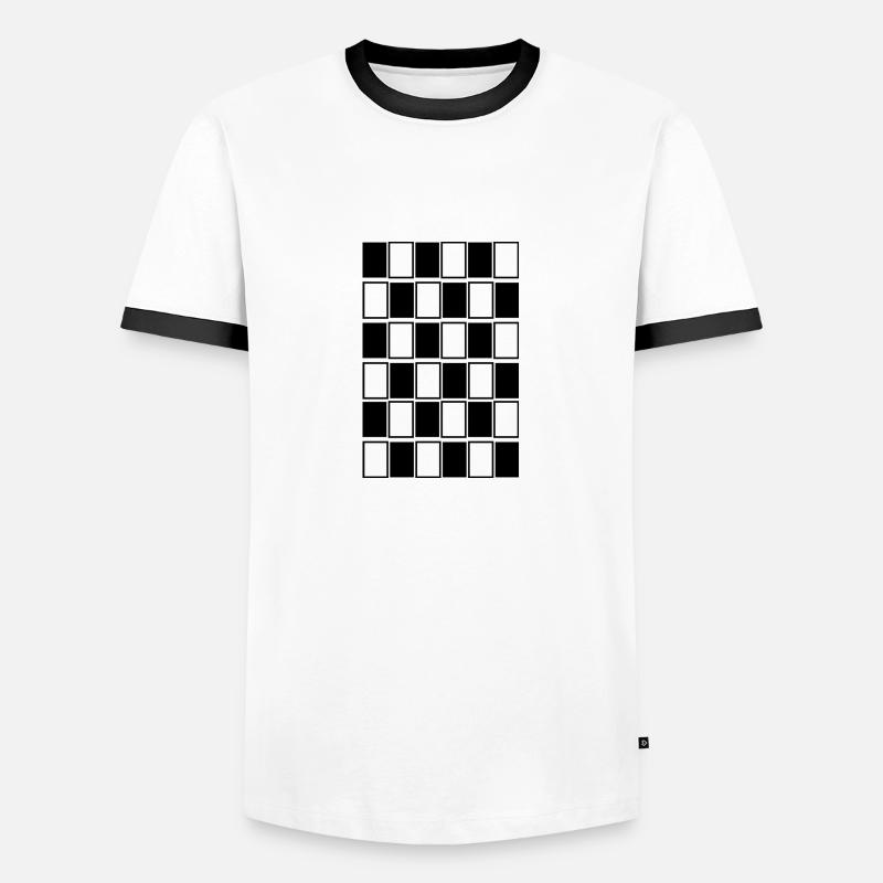Pattern - Men's Ringer Shirt - white/black