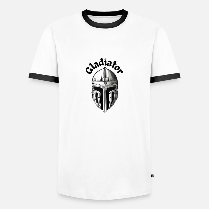 Gladiator - Men's Ringer Shirt - white/black